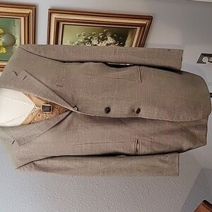 ZANELLA made in 🇮🇹 Italy size 44 Sport coat/ blazer tan black Houndstooth wool